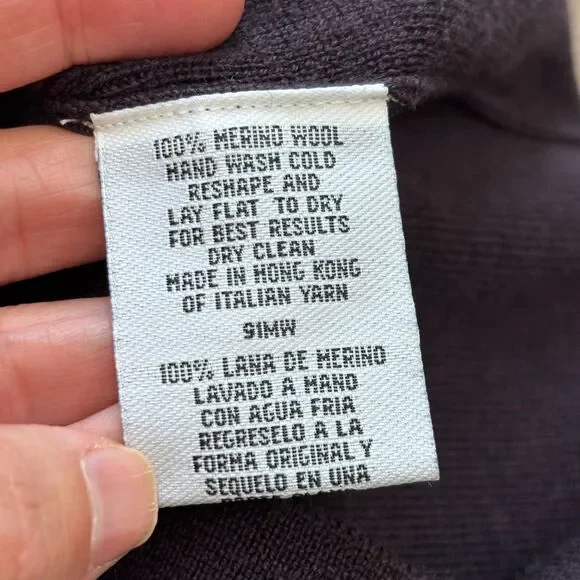 Eileen Fisher Wool Sweater Vest Women's MP Plum Purple V Neck Preppy Academia - Picture 4 of 7